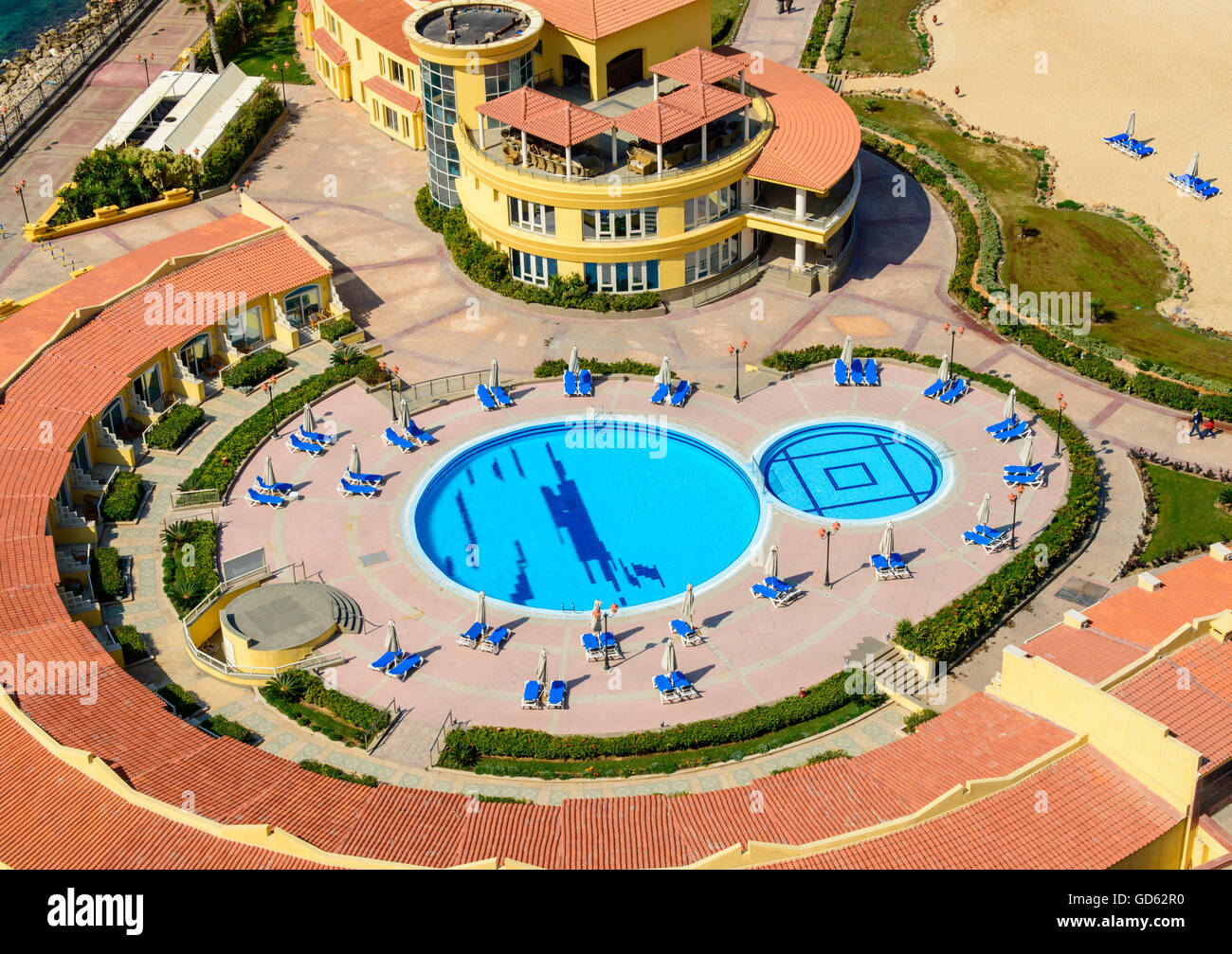Top View of Hotel Swimming Pool Stock Photo - Alamy