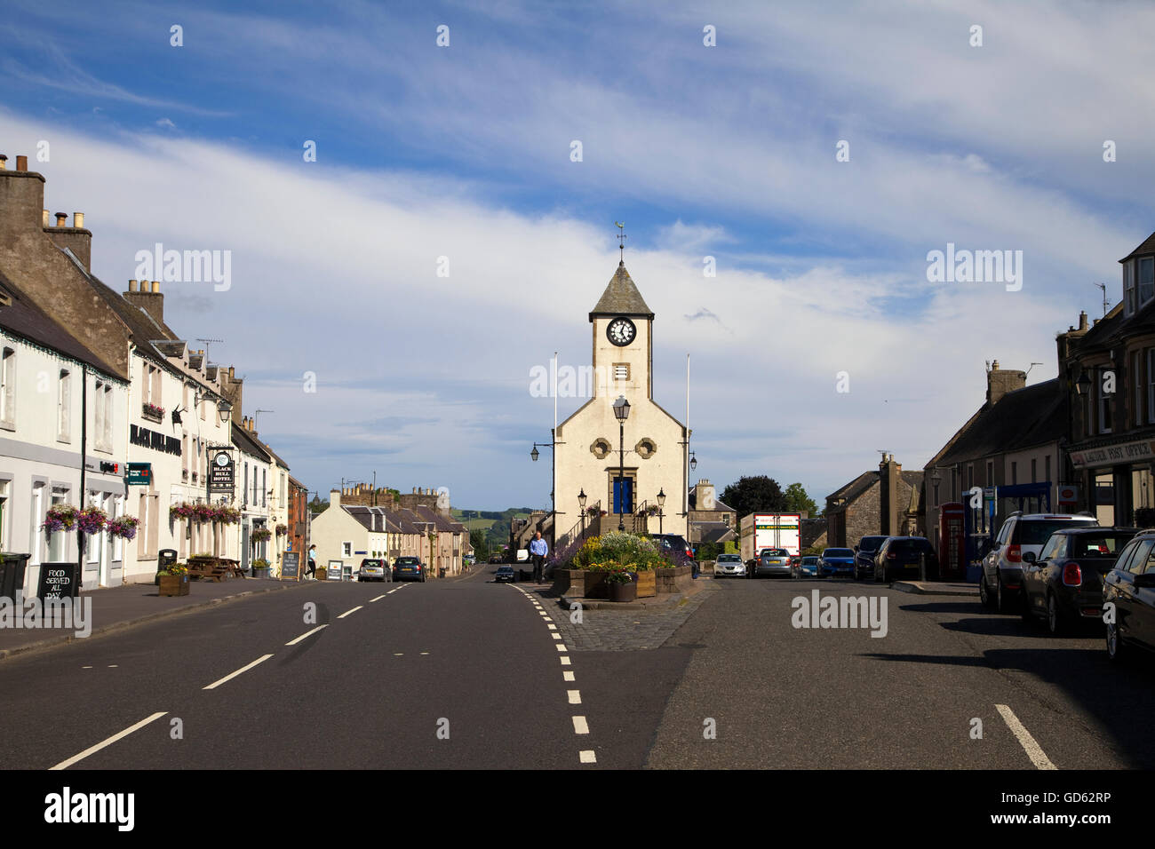 The Tollbooth in the town of Lauder, in the Scottish Borders. Stock Photo