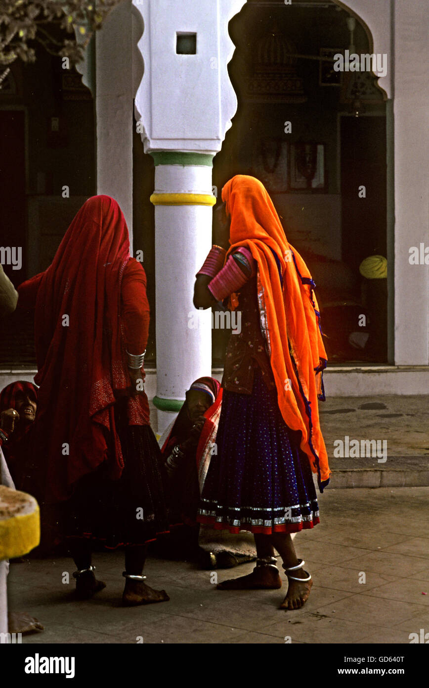 Women inside Dharamshala Stock Photo