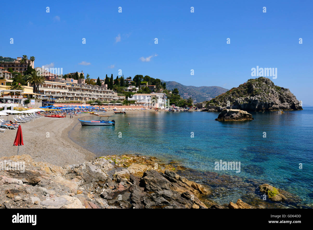 Mazzaro Beach - Taormina, Sicily, Italy Stock Photo