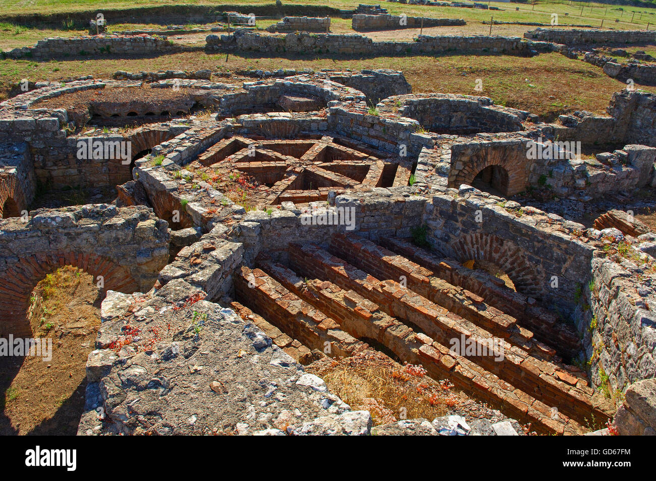 Roman Ruins, Conimbriga, Coimbra, Beiras region, Portugal Stock Photo