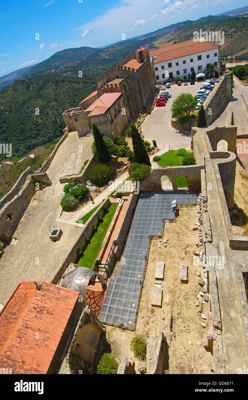 Palmela, Palmela castle now Pousada-hotel, Setubal district, Serra de Arrabida, Portugal, Europe Stock Photo