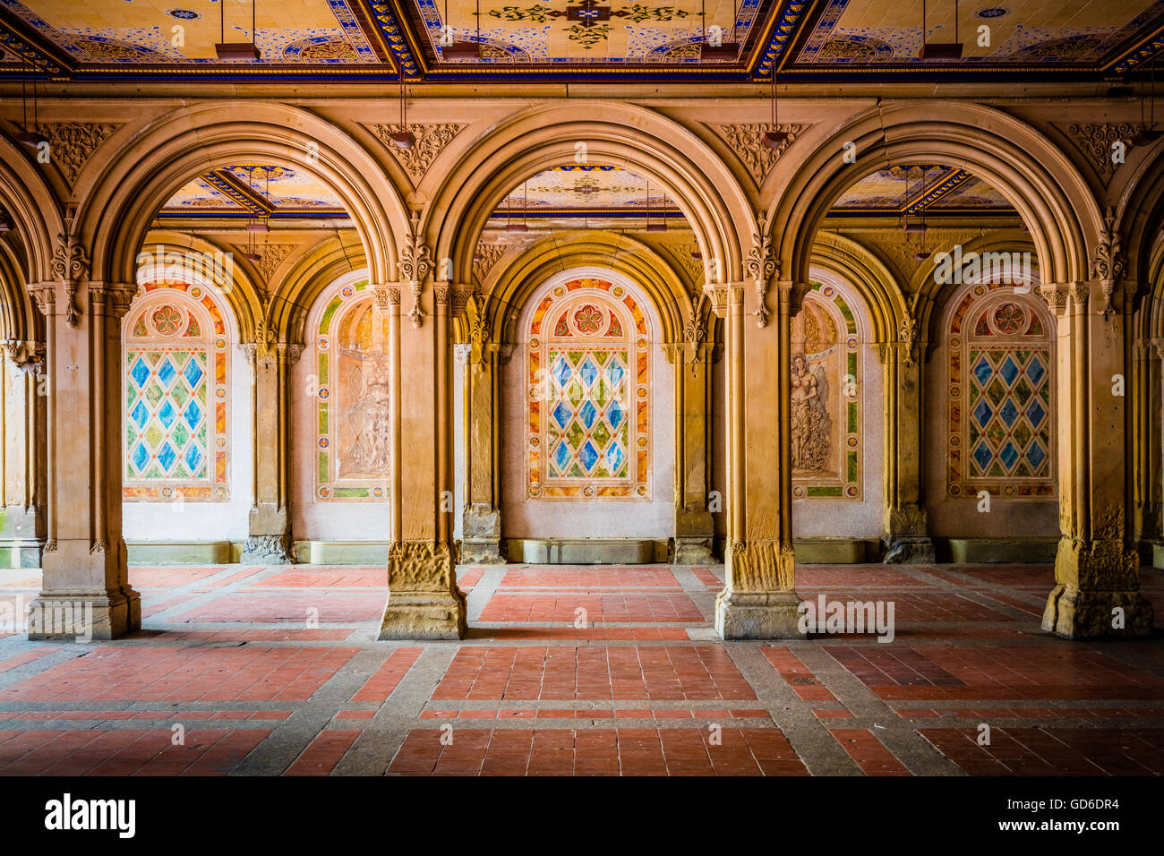 Bethesda Terrace and Fountain overlook The Lake in New York City's