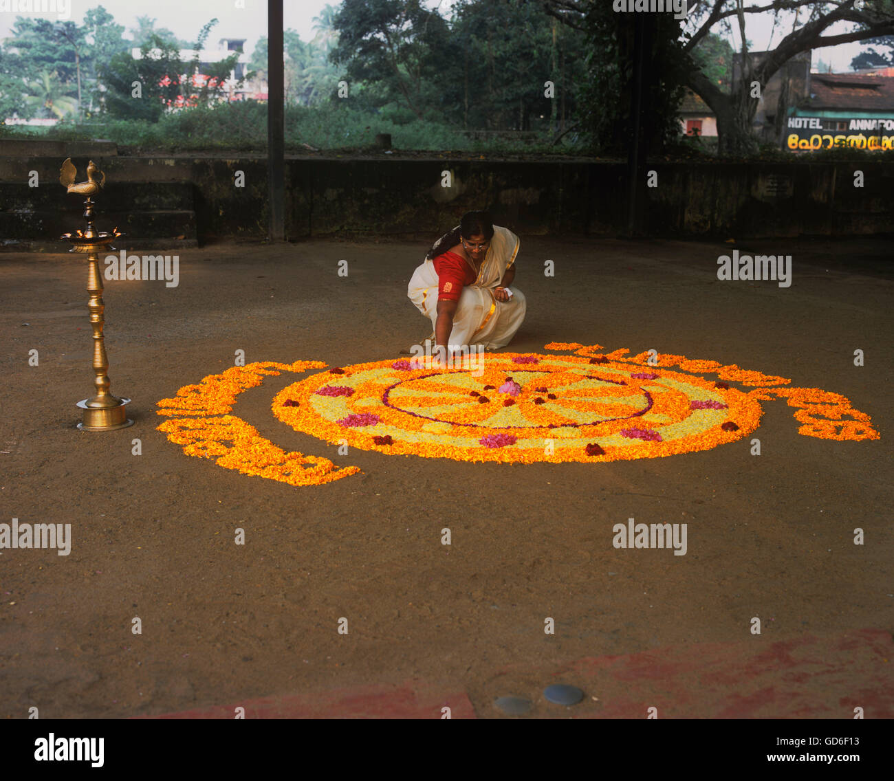 Pookalam women hi-res stock photography and images - Alamy