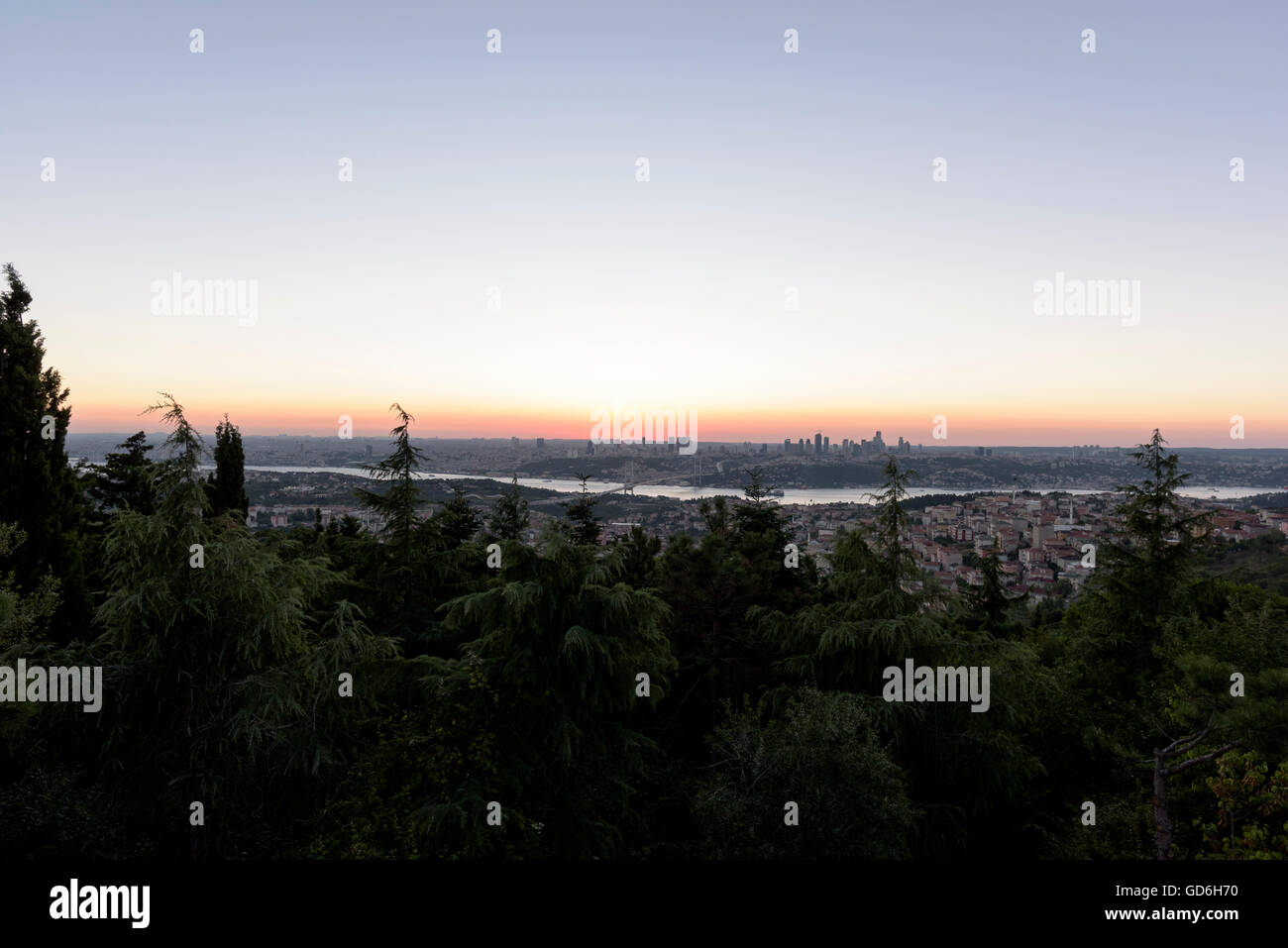 Sunset time of Istanbul Bosphorus Stock Photo - Alamy