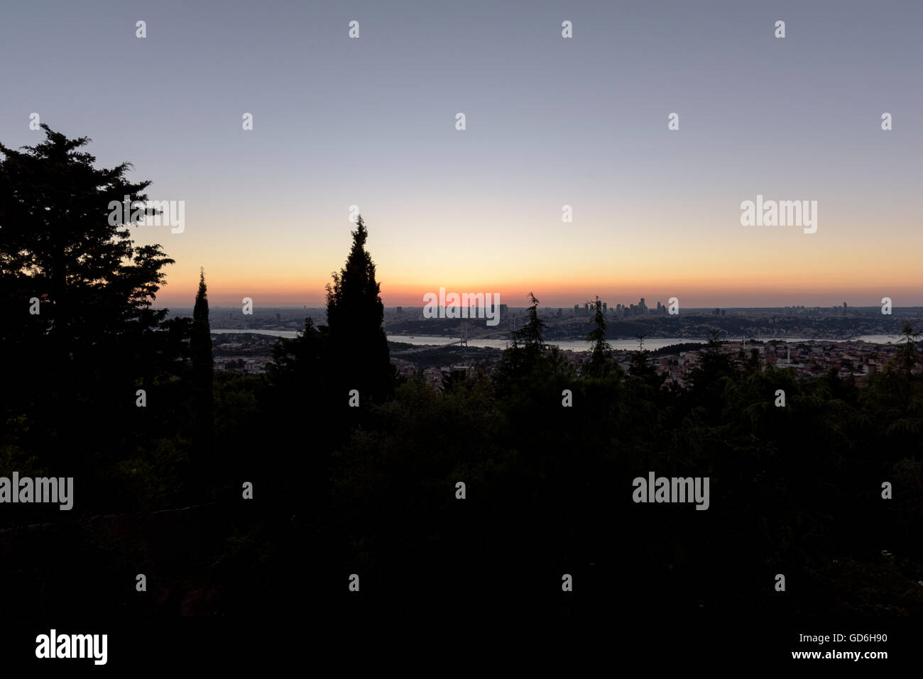 Sunset time of Istanbul Bosphorus Stock Photo - Alamy