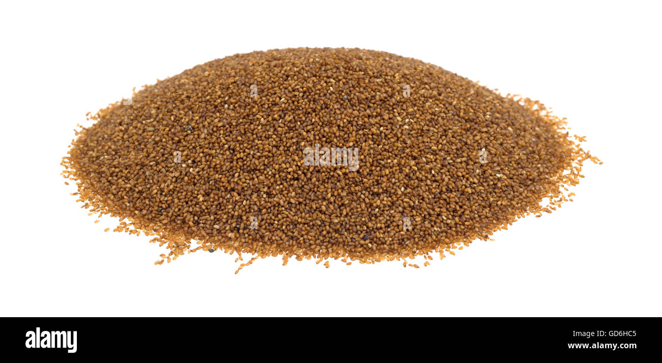 A portion of teff grain isolated on a white background Stock Photo - Alamy