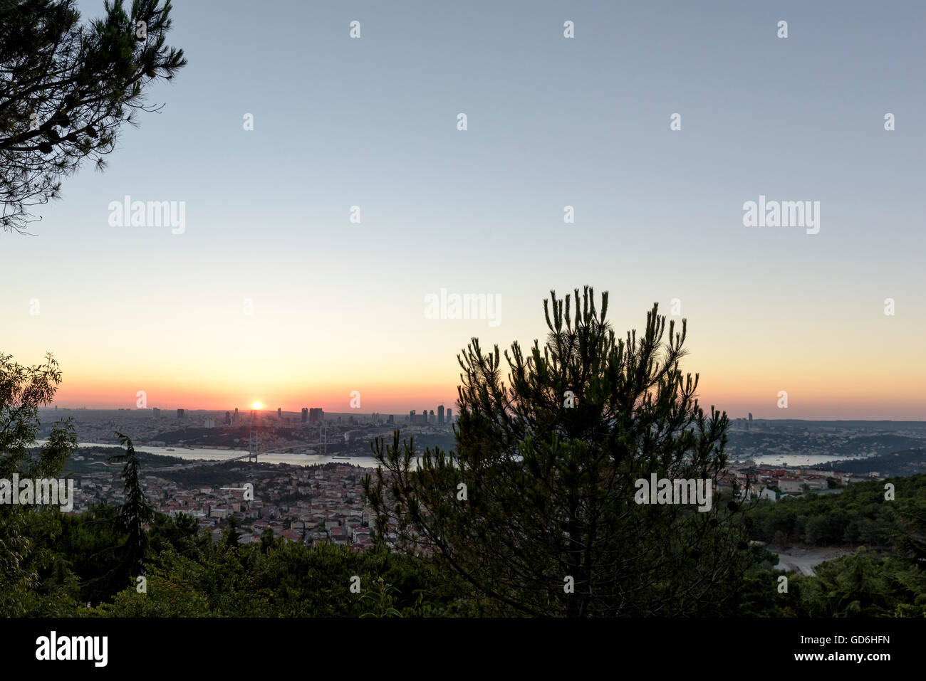 Sunset time of Istanbul Bosphorus Stock Photo - Alamy