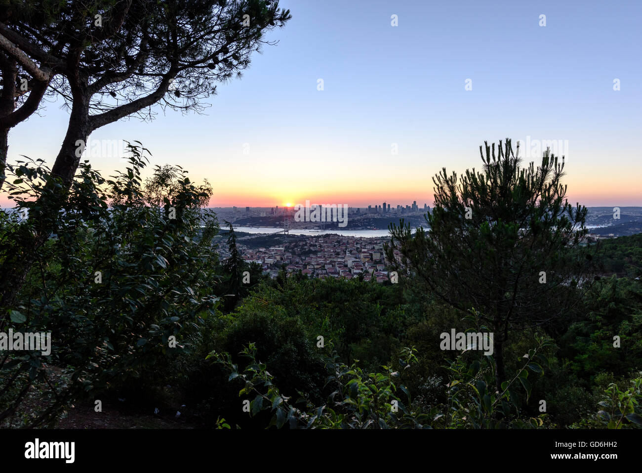 Sunset time of Istanbul Bosphorus Stock Photo - Alamy