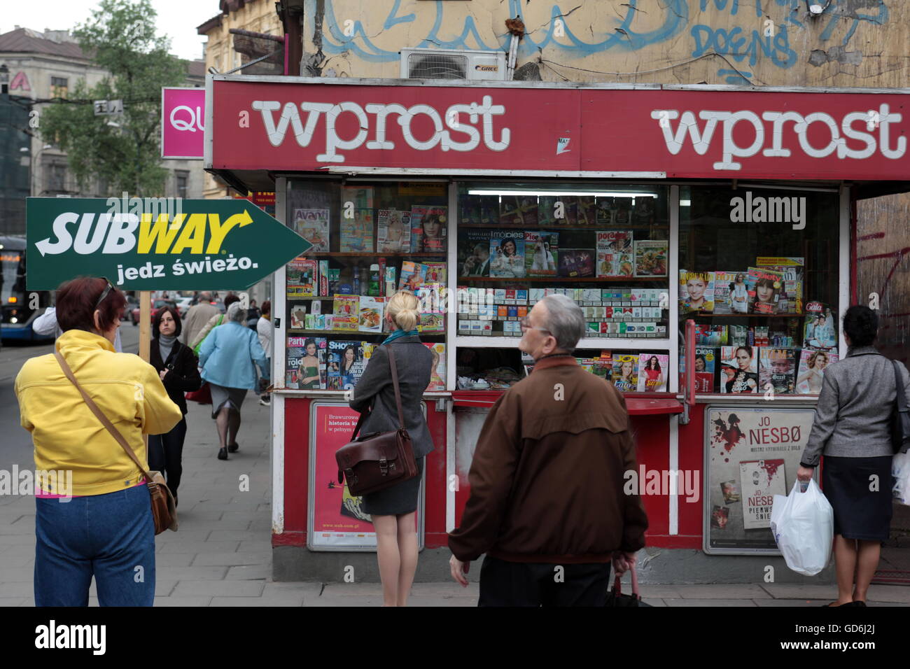 a shop in Kazimierz in the old town of Cracow in Poland in east Europe. Stock Photo