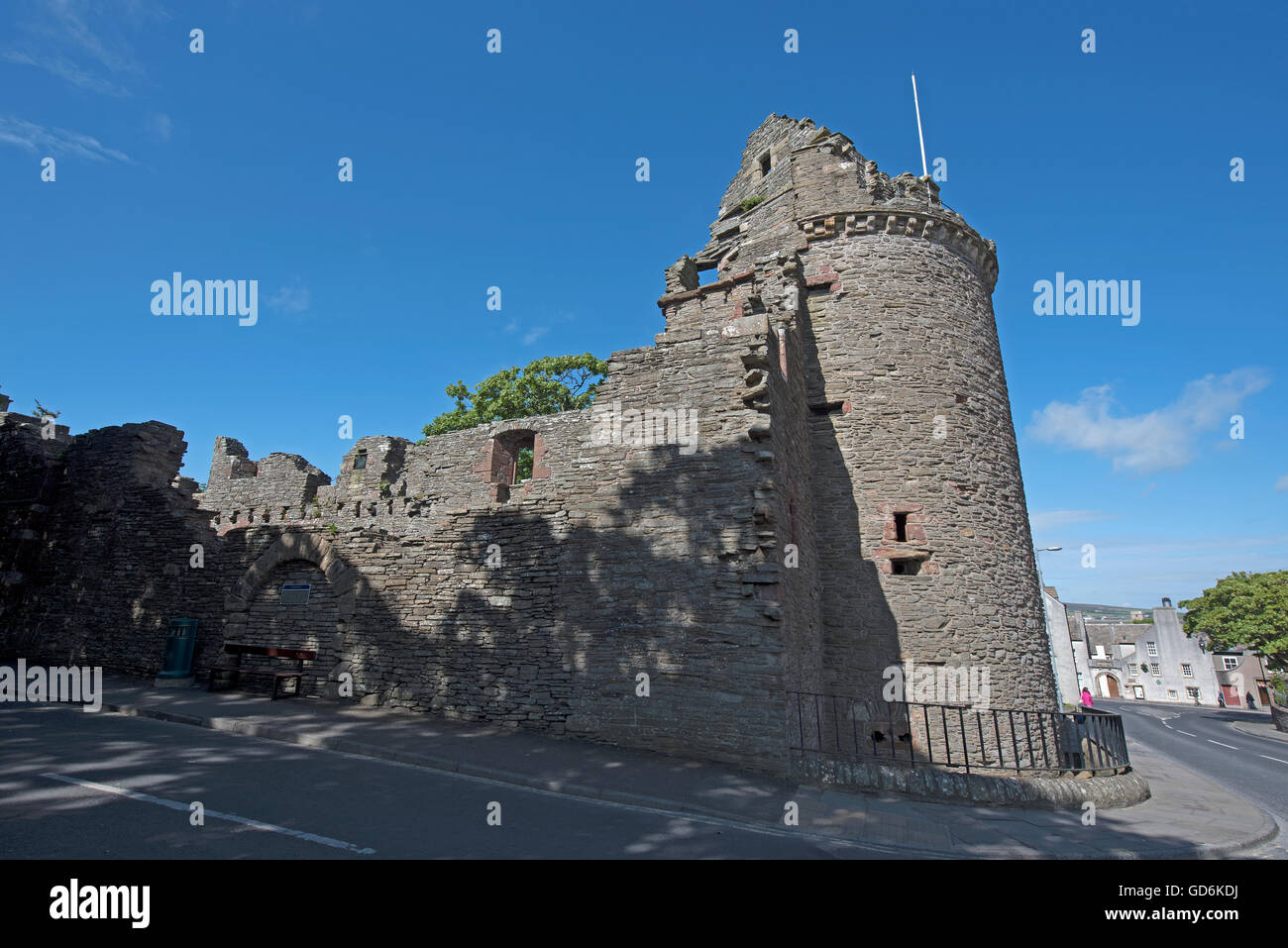 The 12thC Bishop's Palace Kirkwall Orkney built for Bishop William the Old.  SCO 10,586. Stock Photo