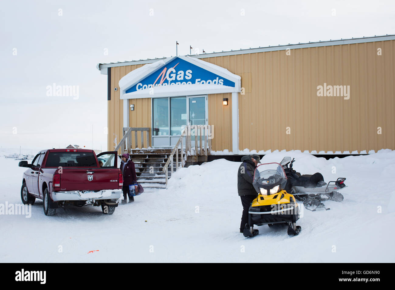 Shoppers at The Northern Store in Tuktoyaktuk, Northwest Territories