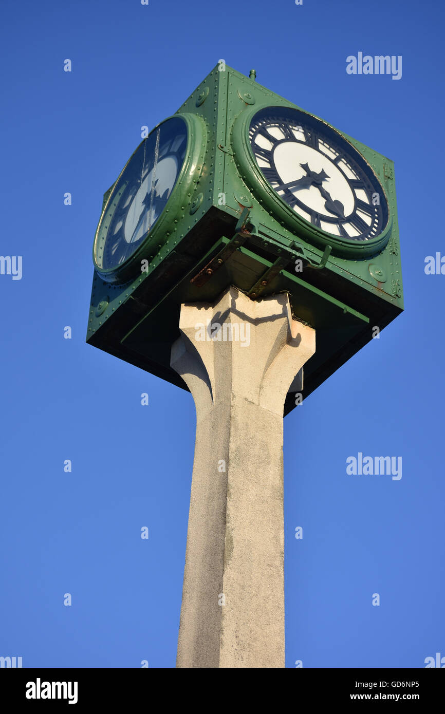 Four-sided clock tower Stock Photo