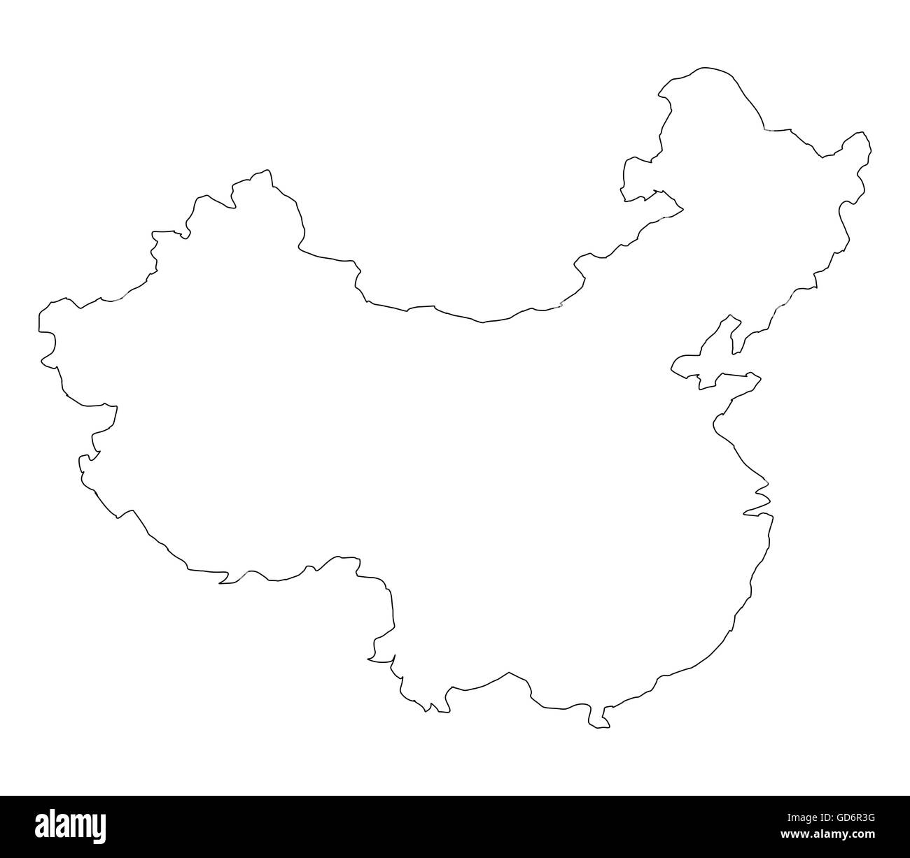 China map Black and White Stock Photos & Images Alamy