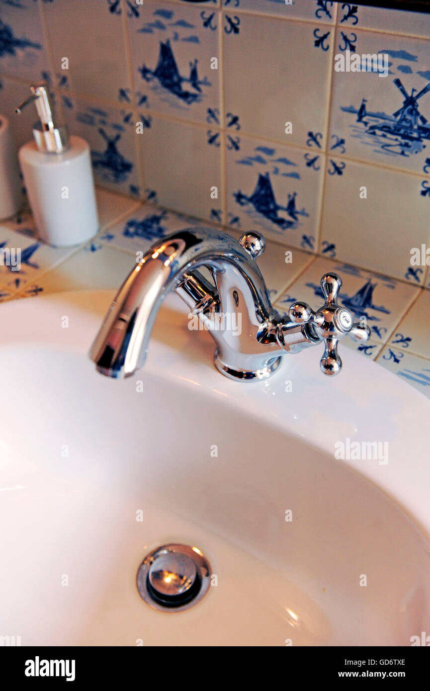 Sink in traditional hotel Stock Photo