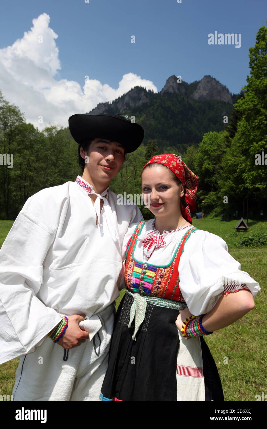 a traditional Folk Festival in the town of Cerveny Klastor in Slovakia
