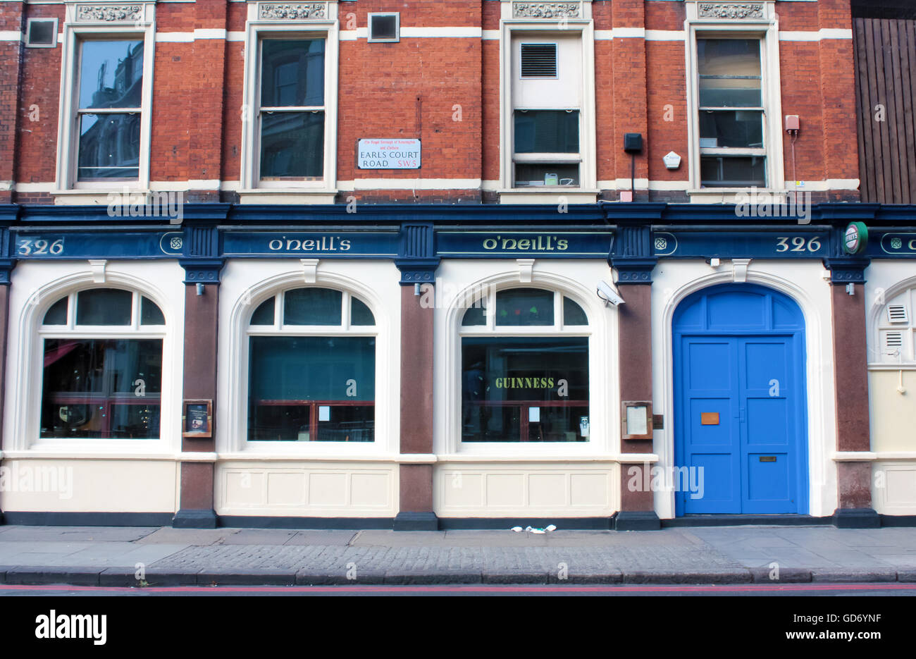 London, Uk - August 18, 2010: outside view of a traditional London pub in Chelsea and Kensington district. Closed in the early m Stock Photo