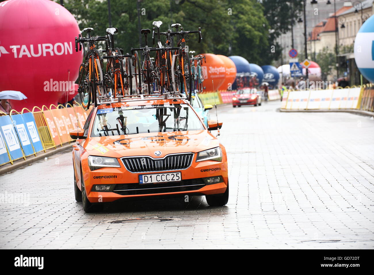 Warsaw, Poland. 12th July, 2016. 73th Tour de Pologne started with 1st stage in Warsaw. © Jakob Ratz/Pacific Press/Alamy Live News Stock Photo