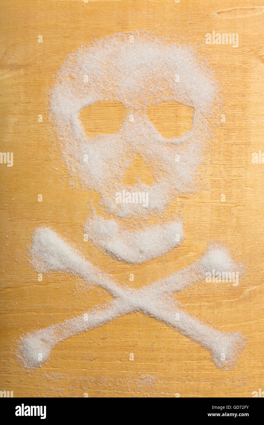 Sugar skull. Unhealthy concept Stock Photo