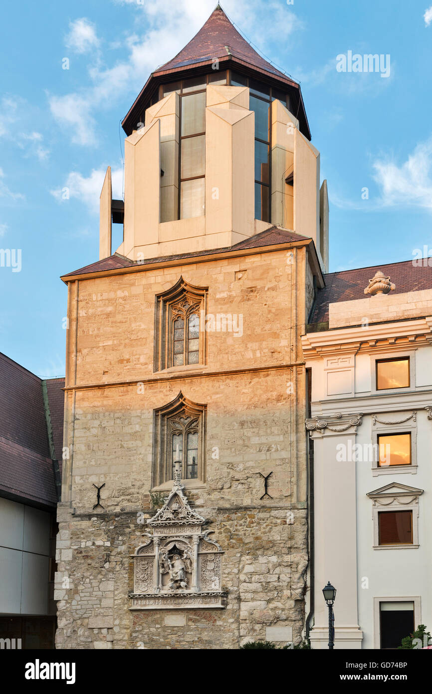 Ancient tower in Budapest Buda Castle district, Hungary Stock Photo Alamy