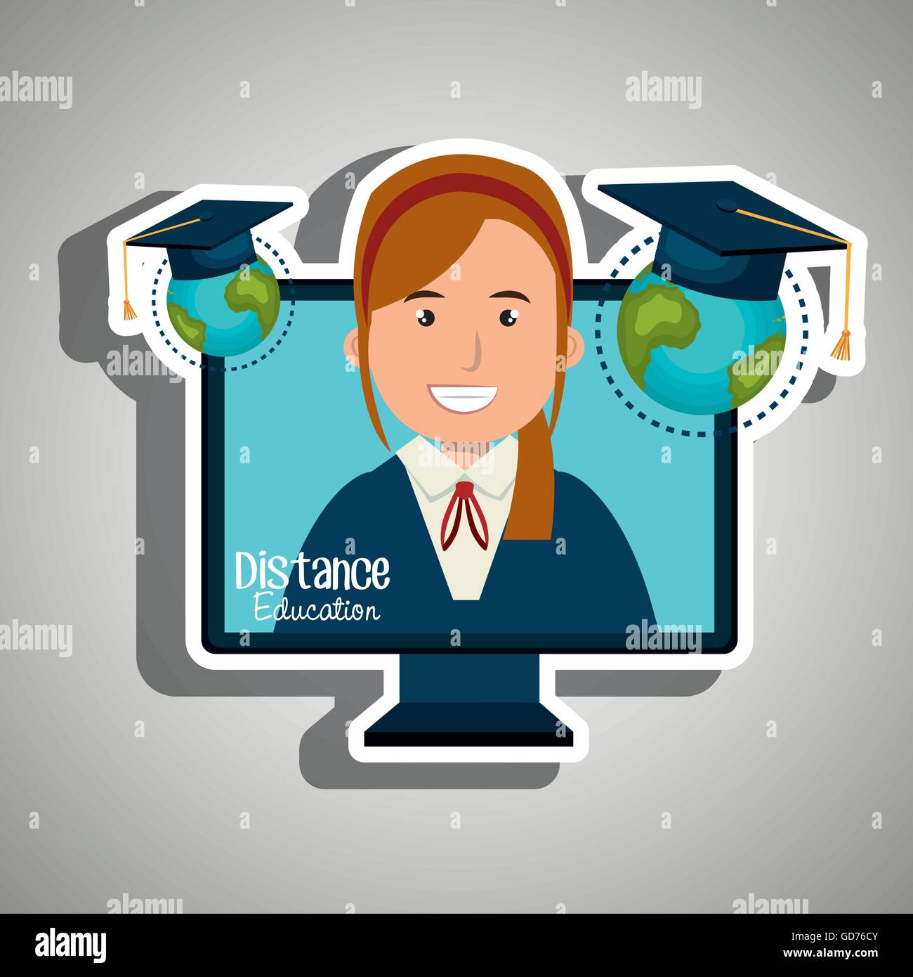 student graduation isolated icon design Stock Vector Image & Art - Alamy