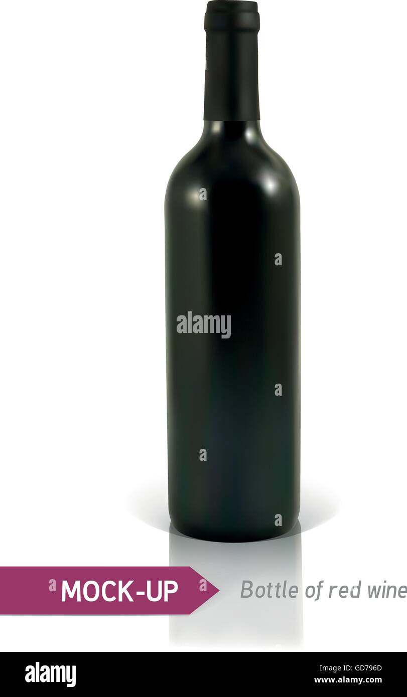 bottle of red wine Stock Vector Image & Art - Alamy