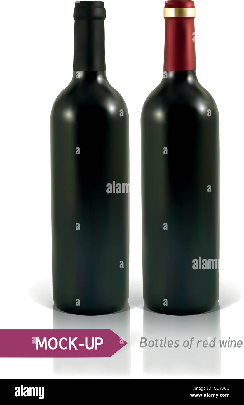 bottle of red wine Stock Vector Image & Art - Alamy
