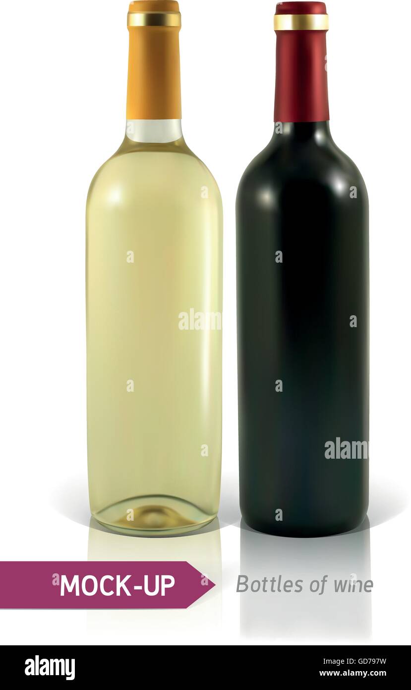 Bottles red wine Stock Vector Images - Alamy