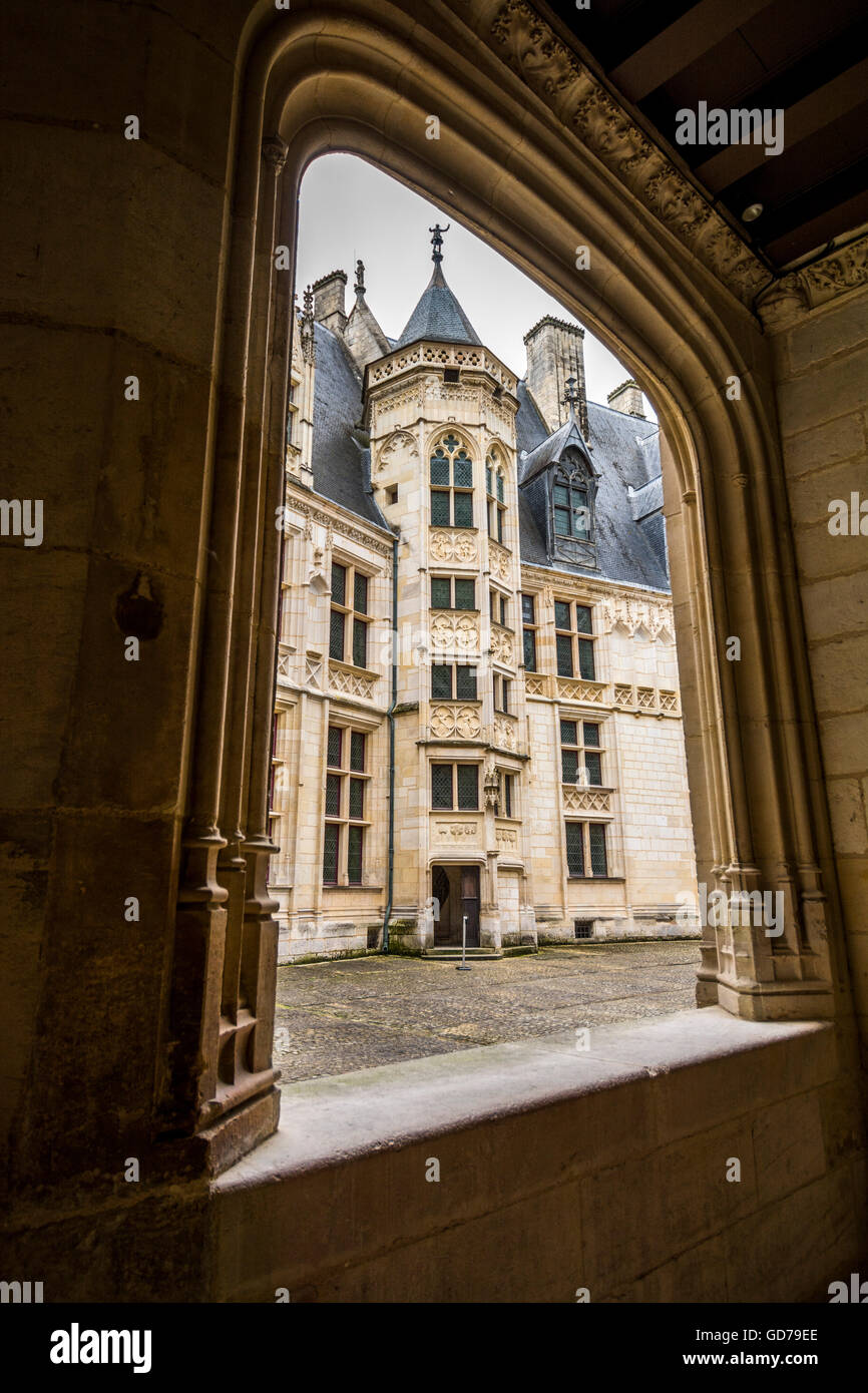 The Jacques Coeur Palace in Bourges, Cher, Berry, France, Europe Stock
