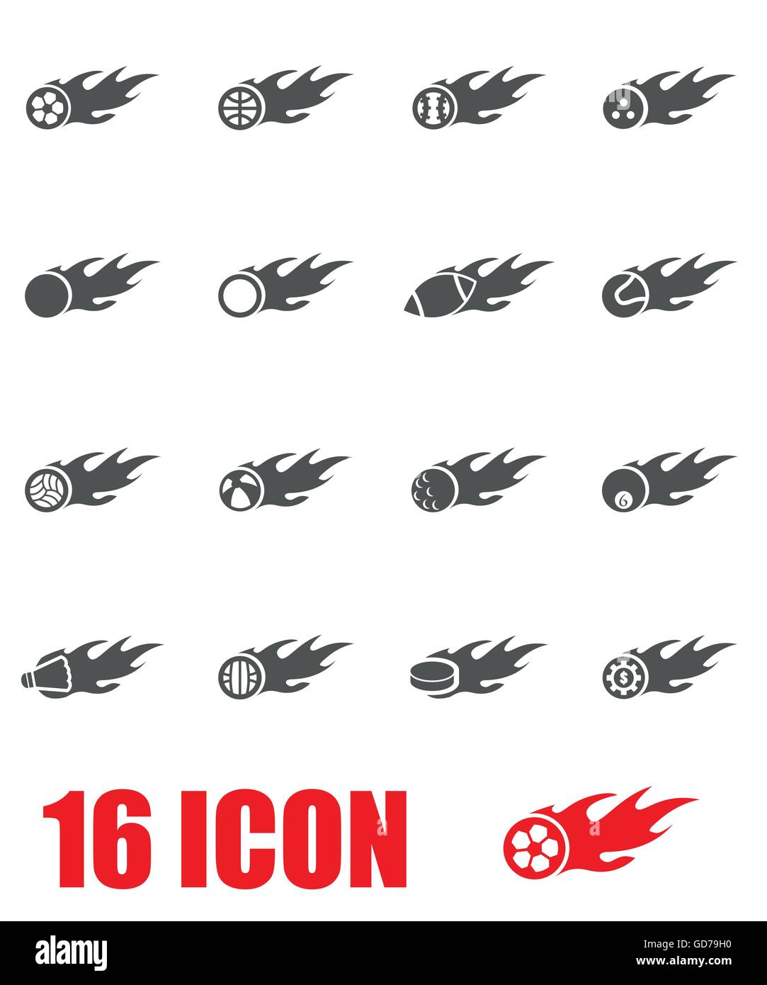Vector grey file sport balls icon set Stock Vector Image & Art - Alamy