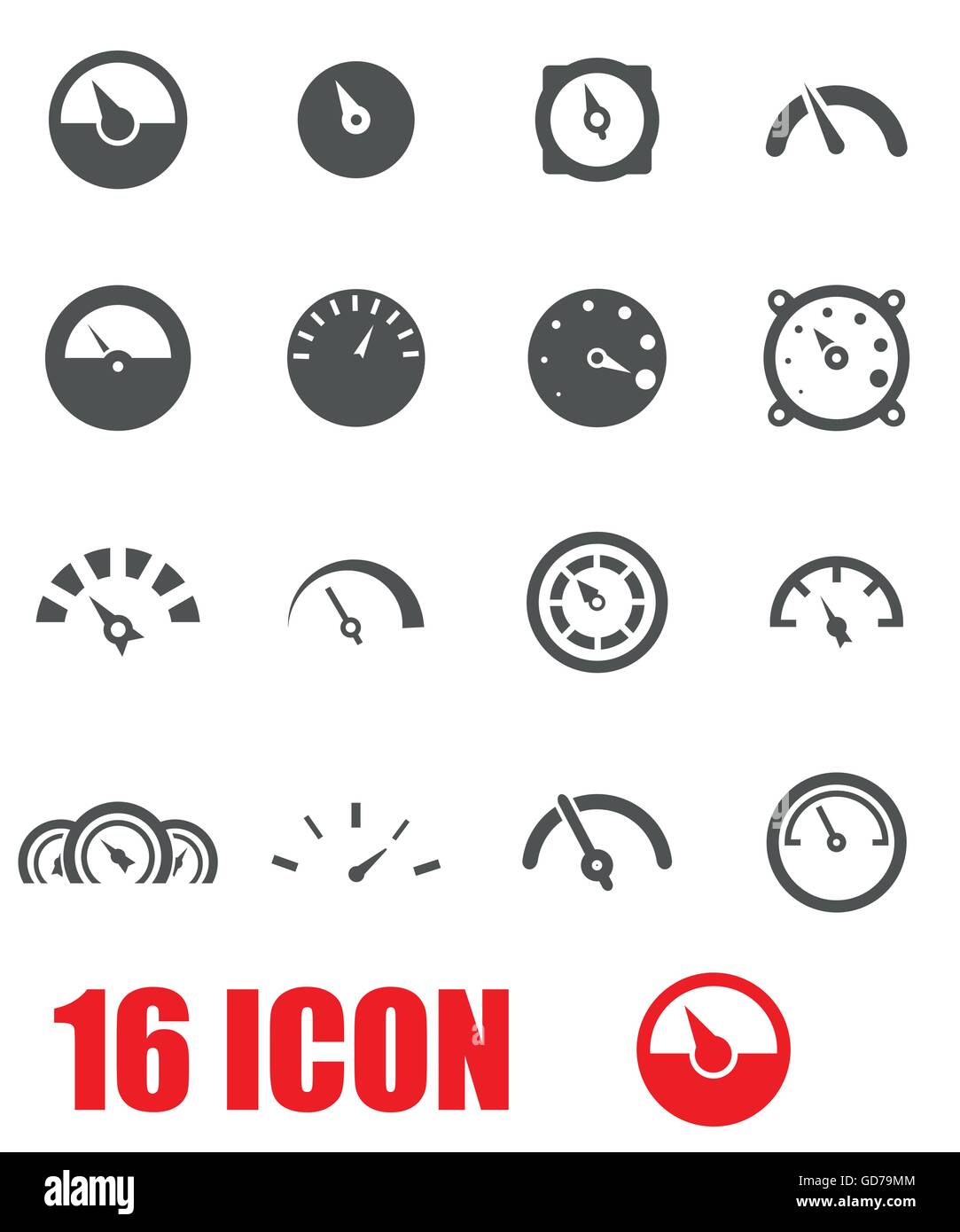 Vector grey meter icon set Stock Vector Image & Art - Alamy