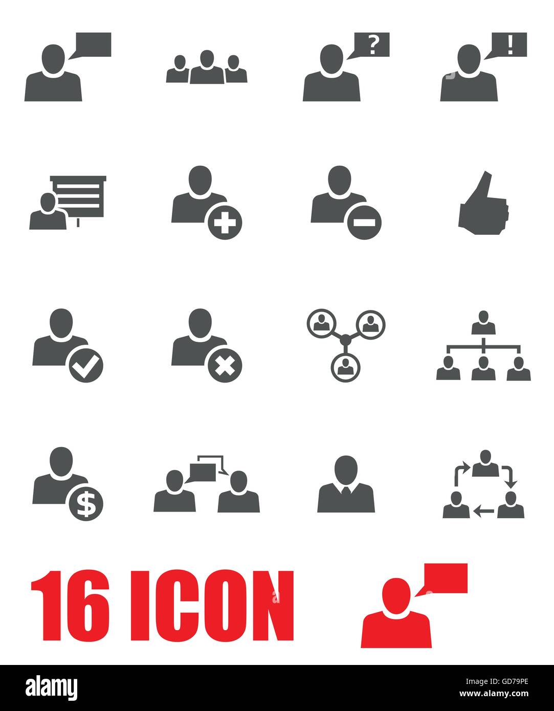 Vector grey office people icon set Stock Vector Image & Art - Alamy