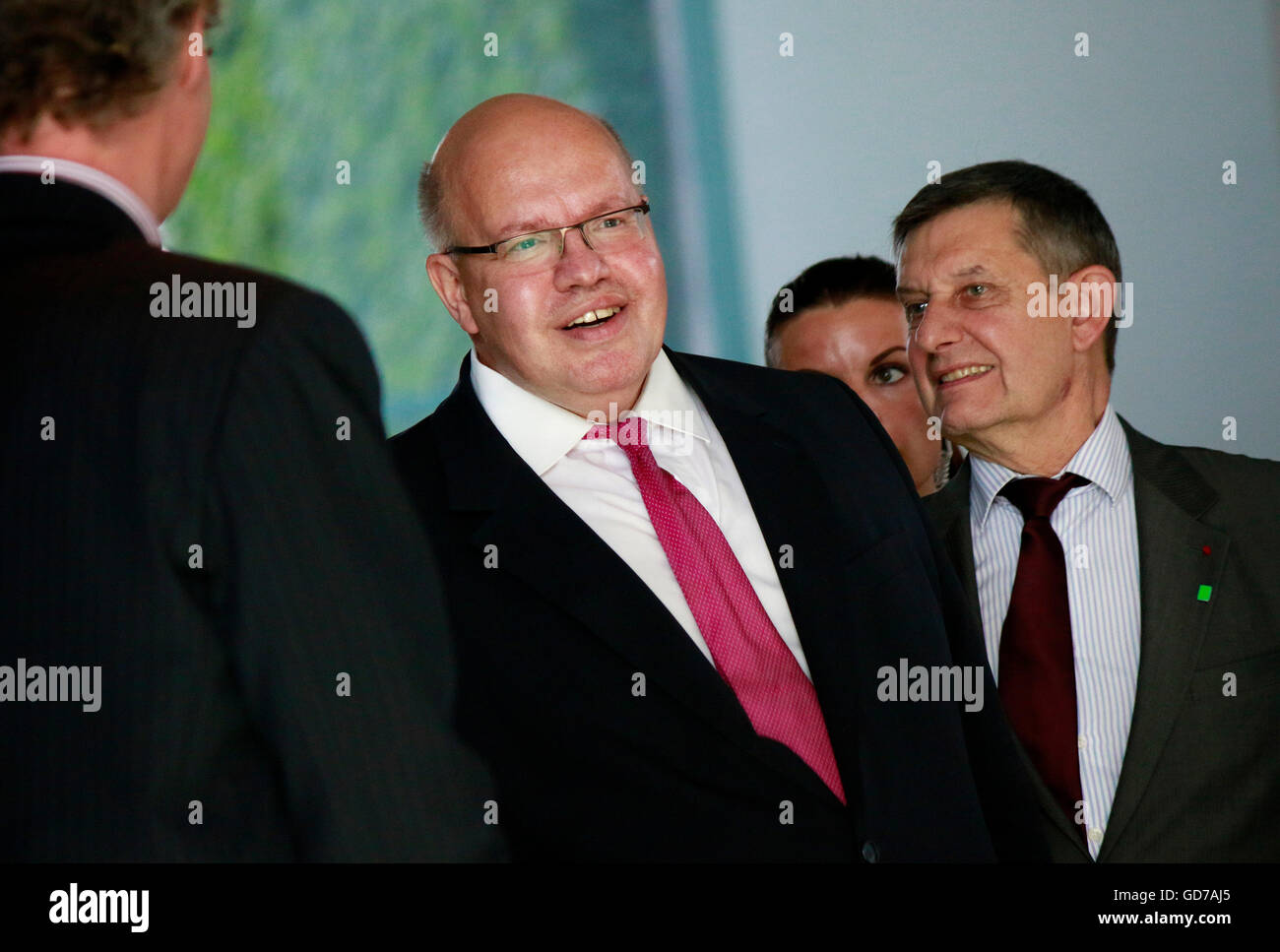 Peter Altmaier - Treffen der dt. Bundeskanzlerin mit dem italienischen Ministerpraesidenten und dem franzoesischen Praesidenten Stock Photo