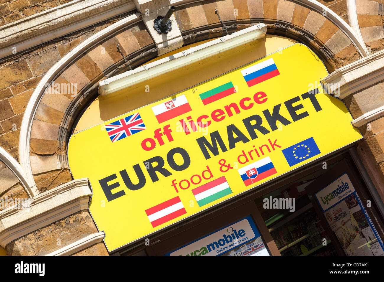 A Euro market European food shop and off licence in Wellingborough