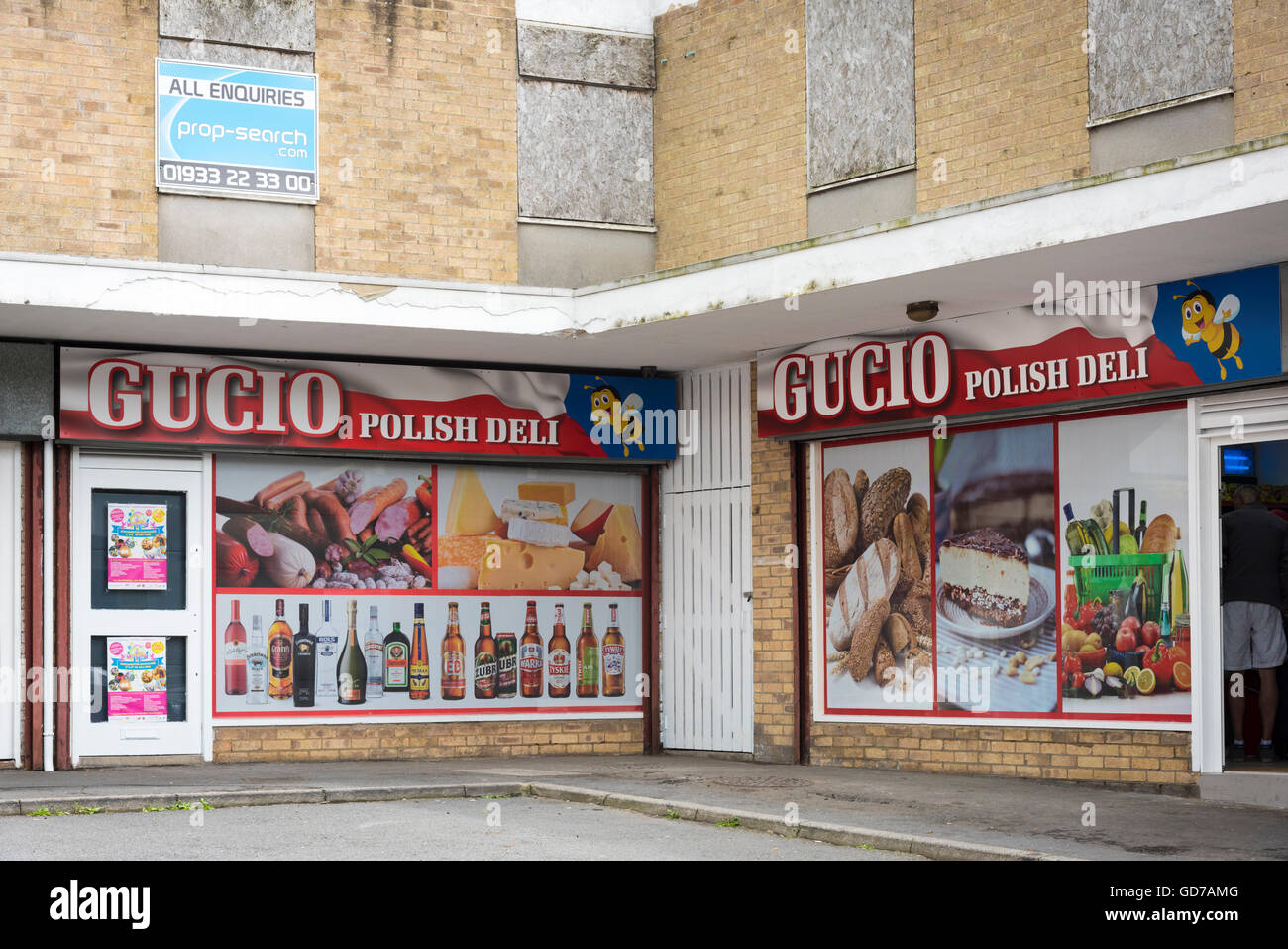 The Gucio Polish deli or delicatessen in Rushden Northamptonshire UK Stock Photo
