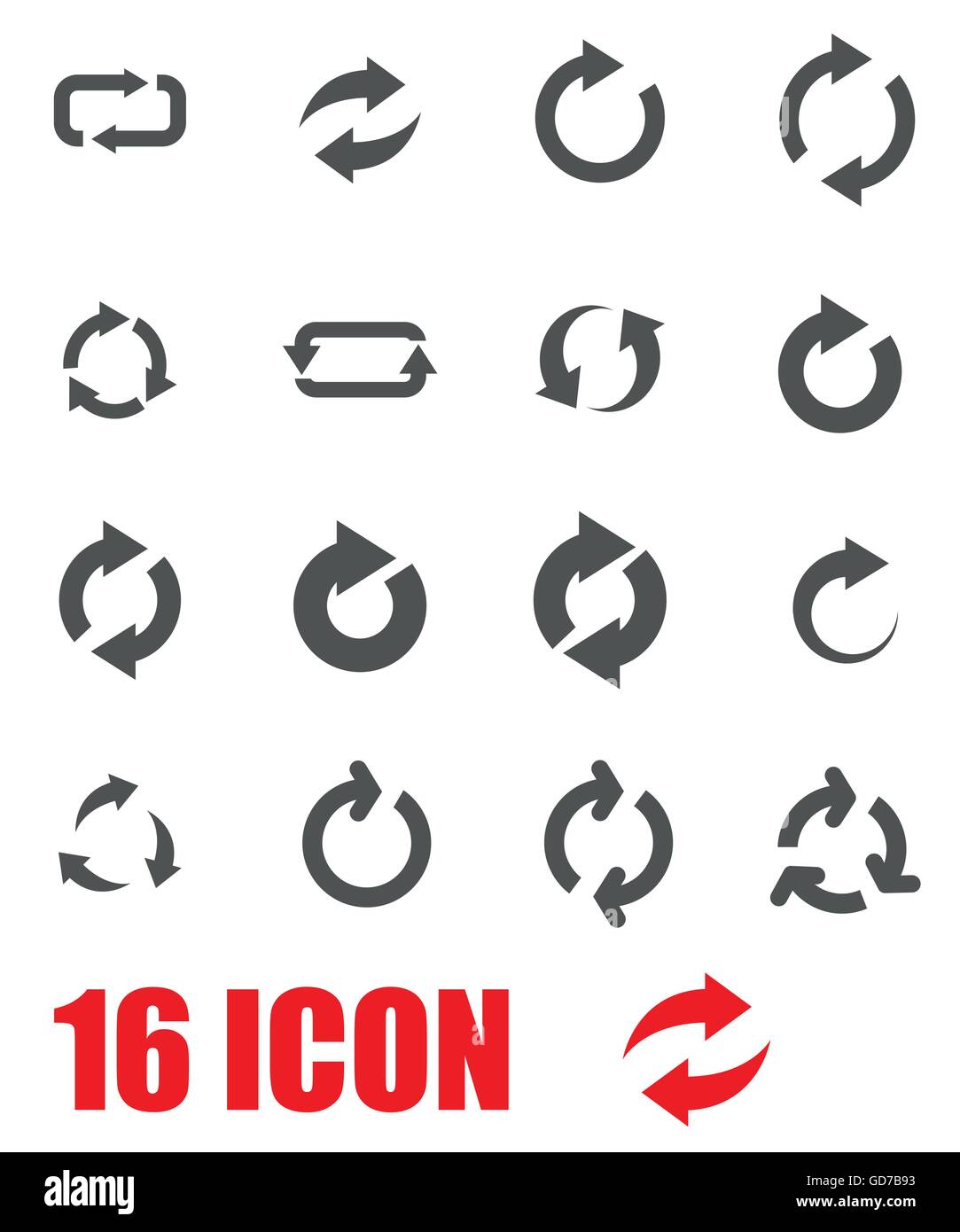 Vector grey refresh icon set Stock Vector Image & Art - Alamy