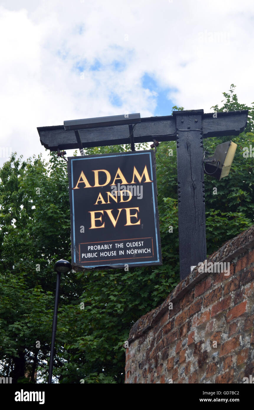 Adam & Eve pub, probably the oldest pub in Norwich, UK Stock Photo Alamy