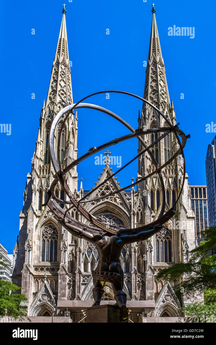 U.S.A., New York,Manhattan,5th avenue,the St.Patrick cathedral Stock Photo