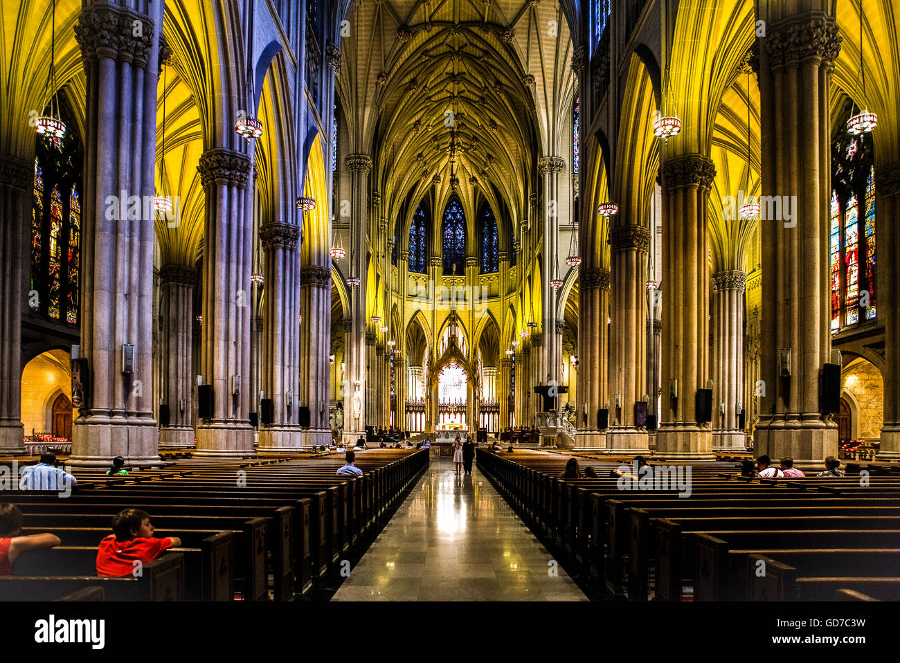 U.S.A., New York,Manhattan,5th avenue,the inside of St.Patrick cathedral Stock Photo