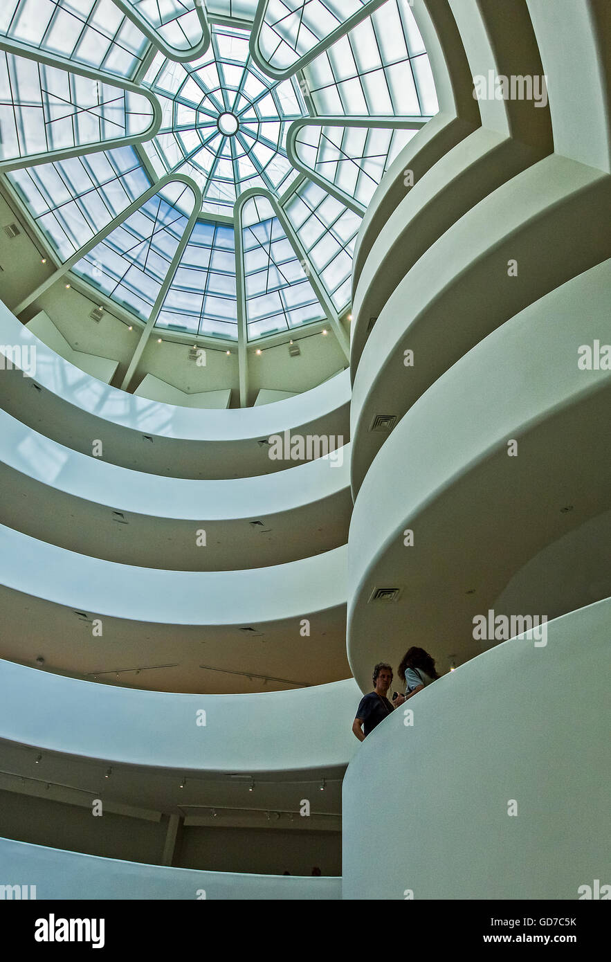 U.S.A., New York,Manhattan,the atrium of the Guggenheim museum Stock Photo