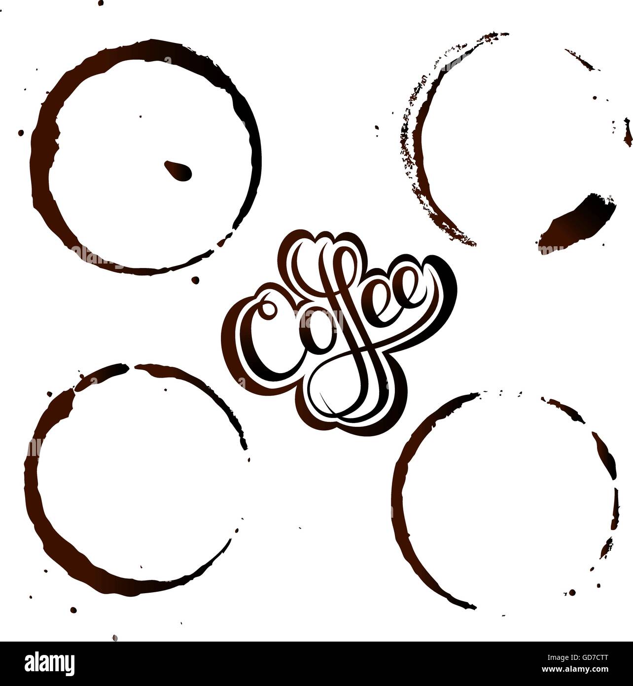 Coffee Stain, Isolated On White Background Stock Vector Image & Art Alamy