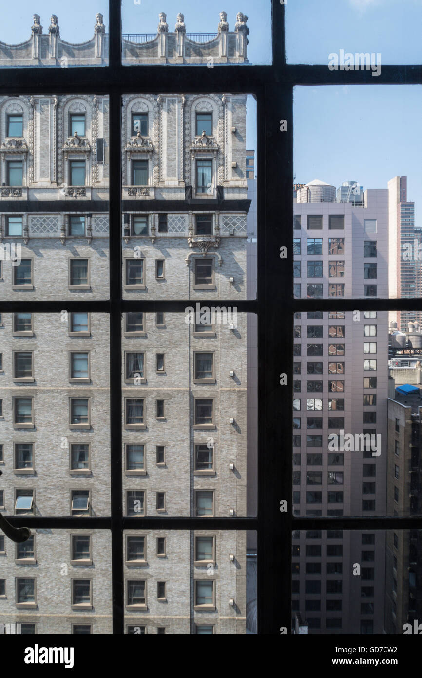 Midtown NYC Seen through an Apartment Window, NYC, USA Stock Photo Alamy