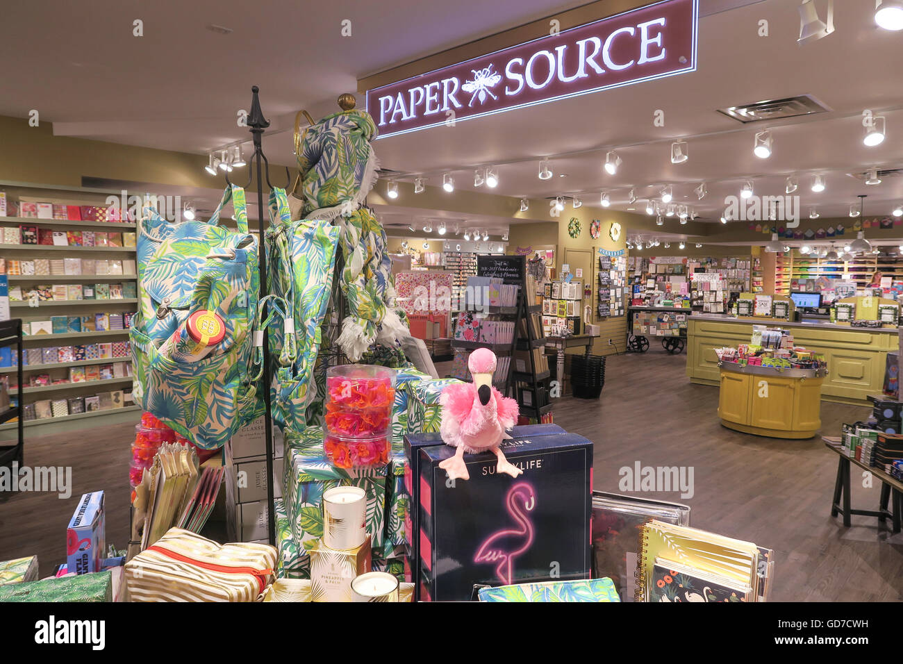 Paper Source Store Interior, Rockfeller Center, NYC, USA Stock Photo