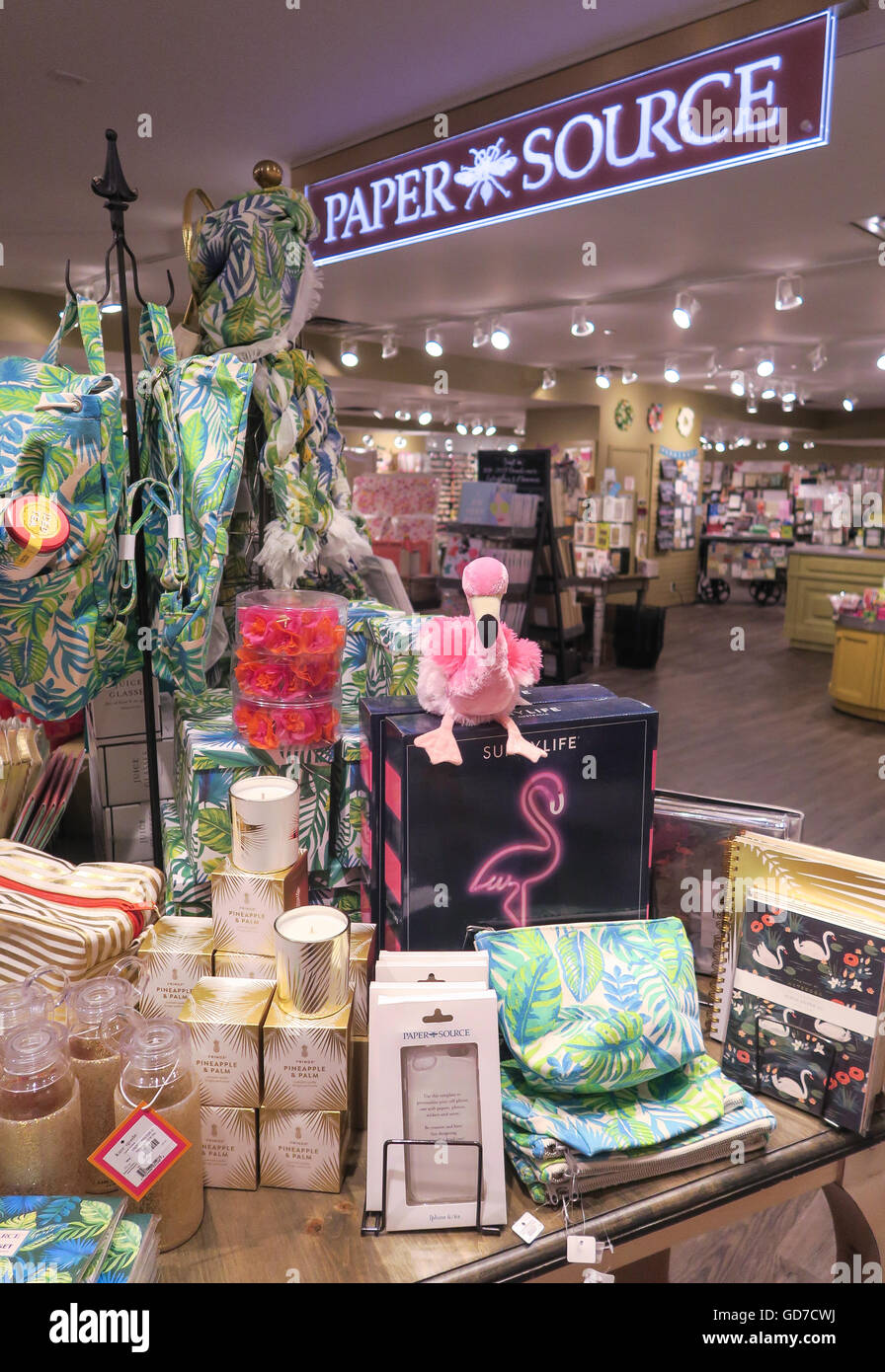 Paper Source Store Interior, Rockfeller Center, NYC, USA Stock Photo