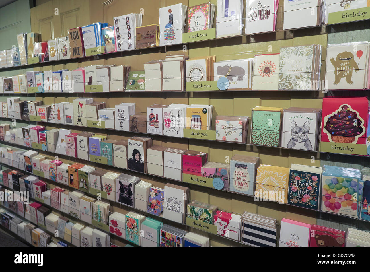Paper Source Store Interior, Rockfeller Center, NYC, USA Stock Photo