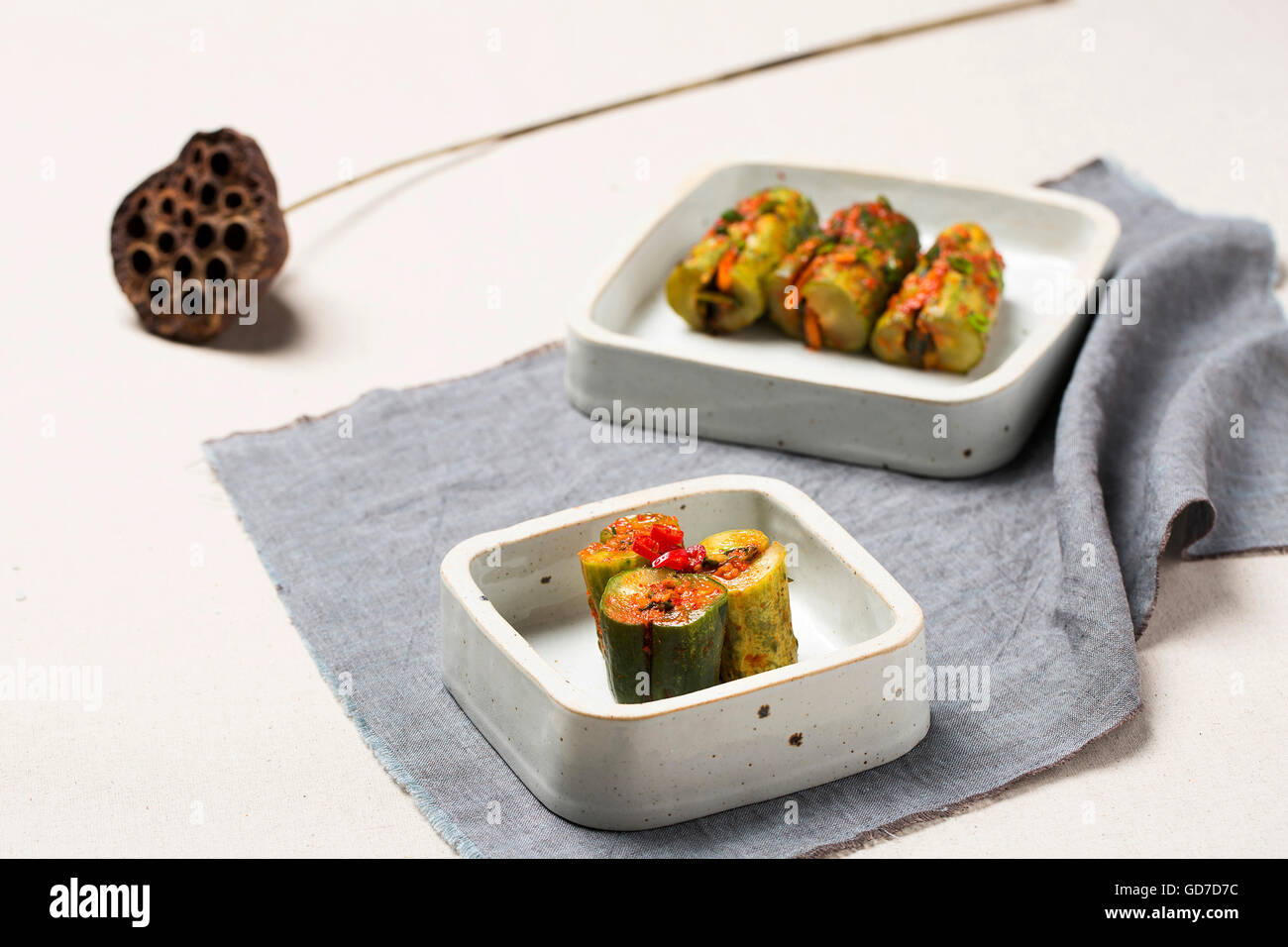 Korean Traditional Food Kimchi (Fermented/Pickled Cucumber, Asian Cuisine Stock Photo Alamy