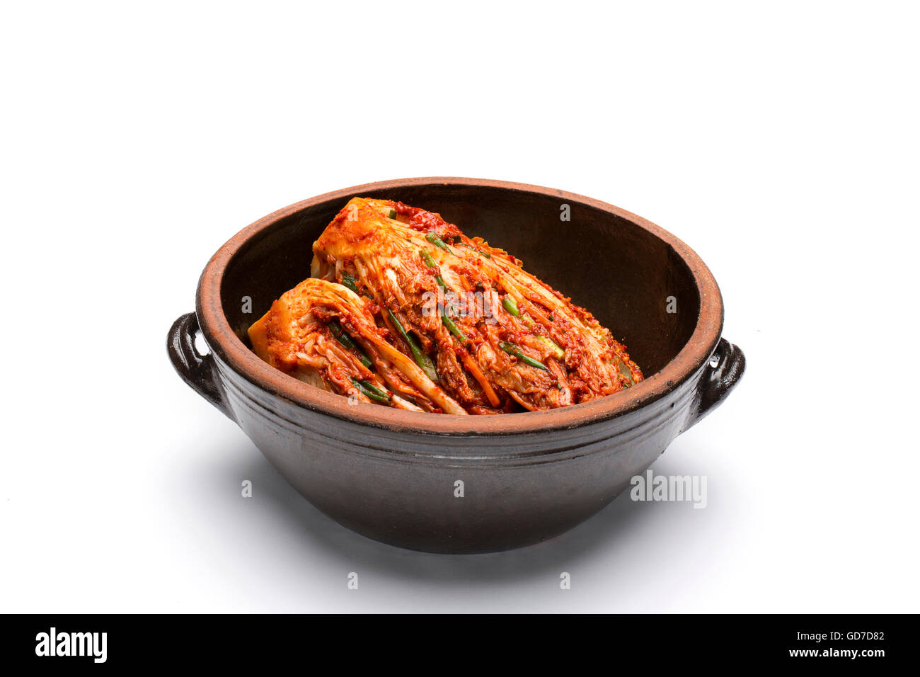 Korean Traditional Food Kimchi (Fermented/Pickled Cabbabe, Asian Cuisine) / Isolated on White