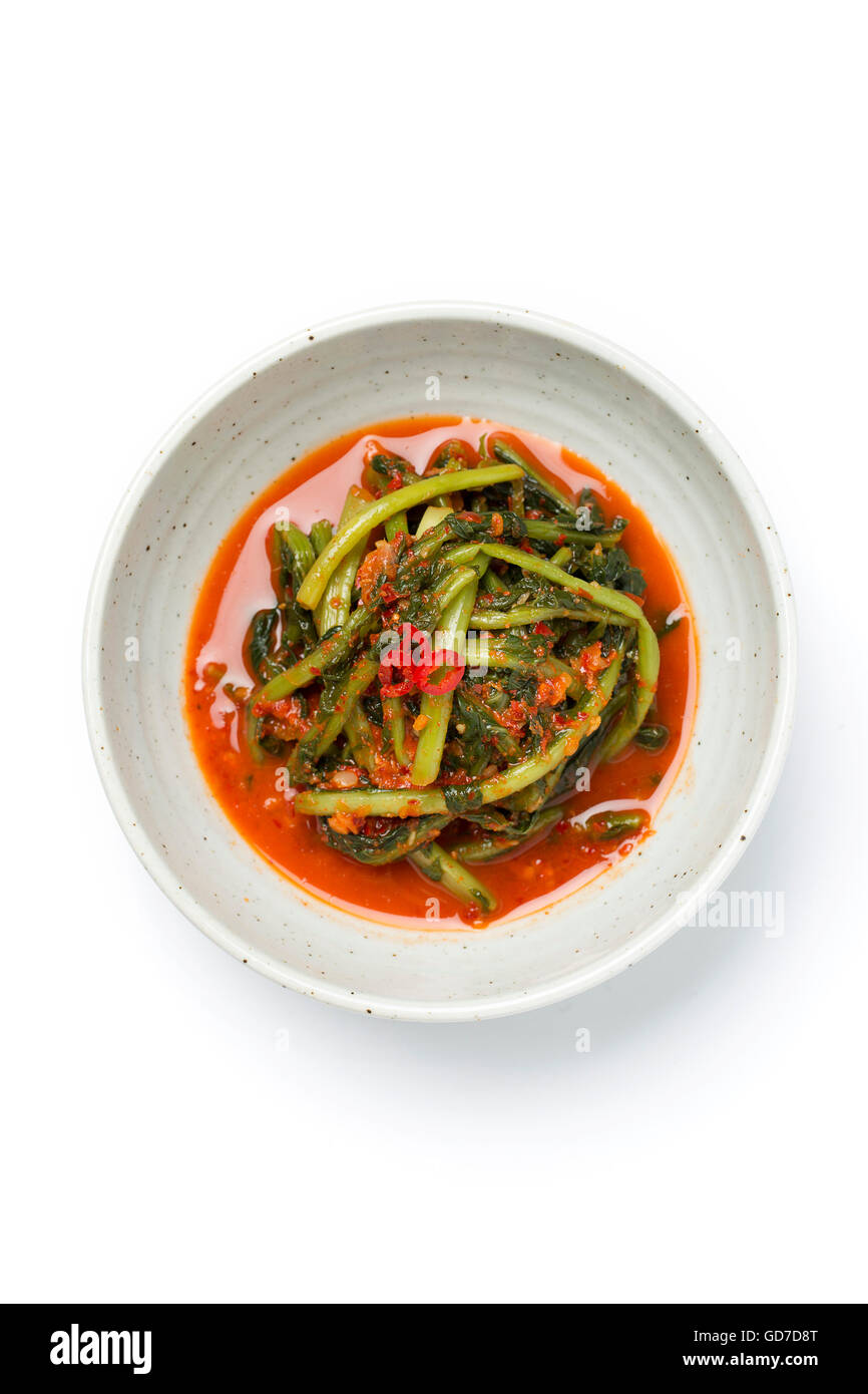 Korean Traditional Food Kimchi (Fermented/Pickled Young Radish, Asian Cuisine) / Isolated on
