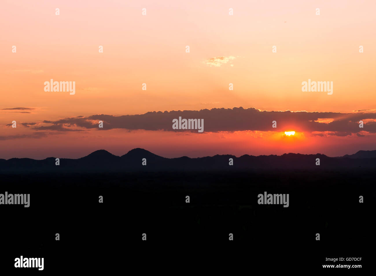 Sunset over the mountains of El Sauce, Leon Nicaragua Stock Photo Alamy