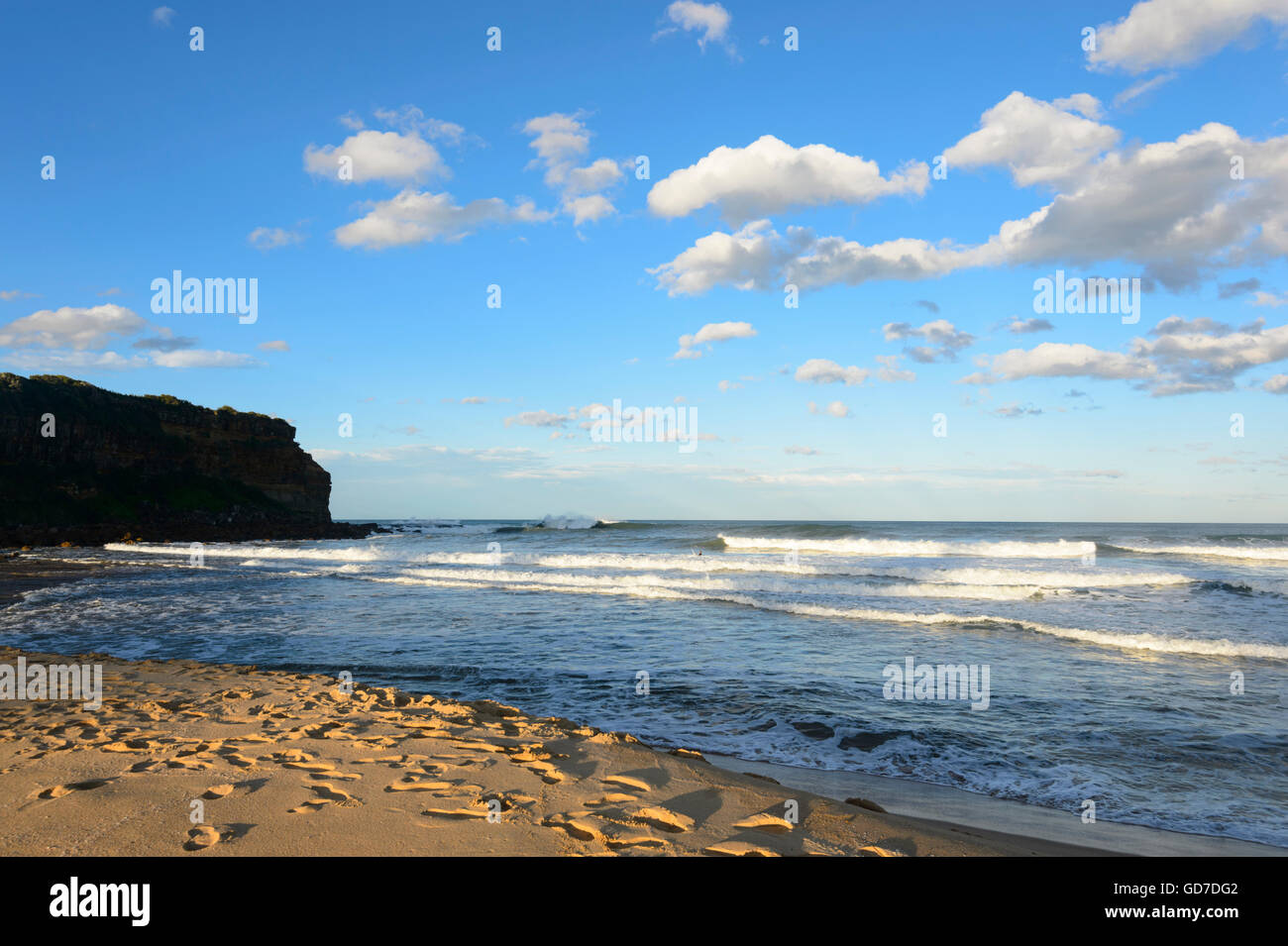 Evening Light on Werri Beach, Gerringong, Illawarra Coast, New South Wales, NSW, Australia Stock Photo
